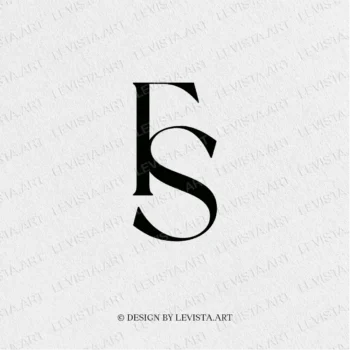 FS Ready-made monogram logo for wedding, business