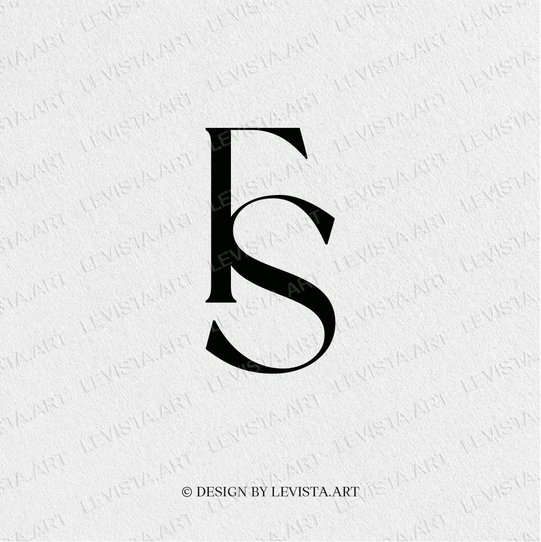 FS Ready-made monogram logo for wedding, business