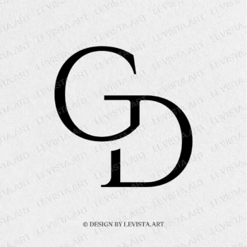 GD Ready-made monogram logo for wedding, business