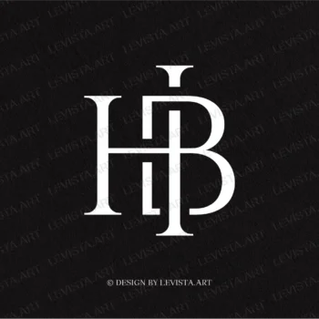 HB Premade monogram logo for wedding, business