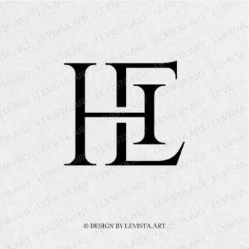 HE Ready-made monogram logo for wedding, business