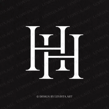 HH Premade monogram logo for wedding, business