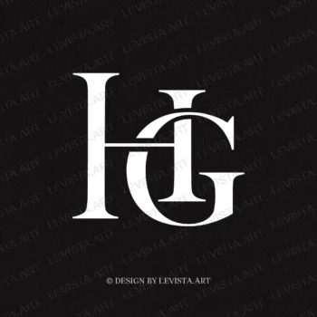 H G Premade monogram logo for wedding business