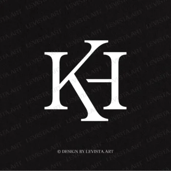 KH Premade monogram logo for wedding, business