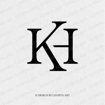 KH Ready-made monogram logo for wedding, business