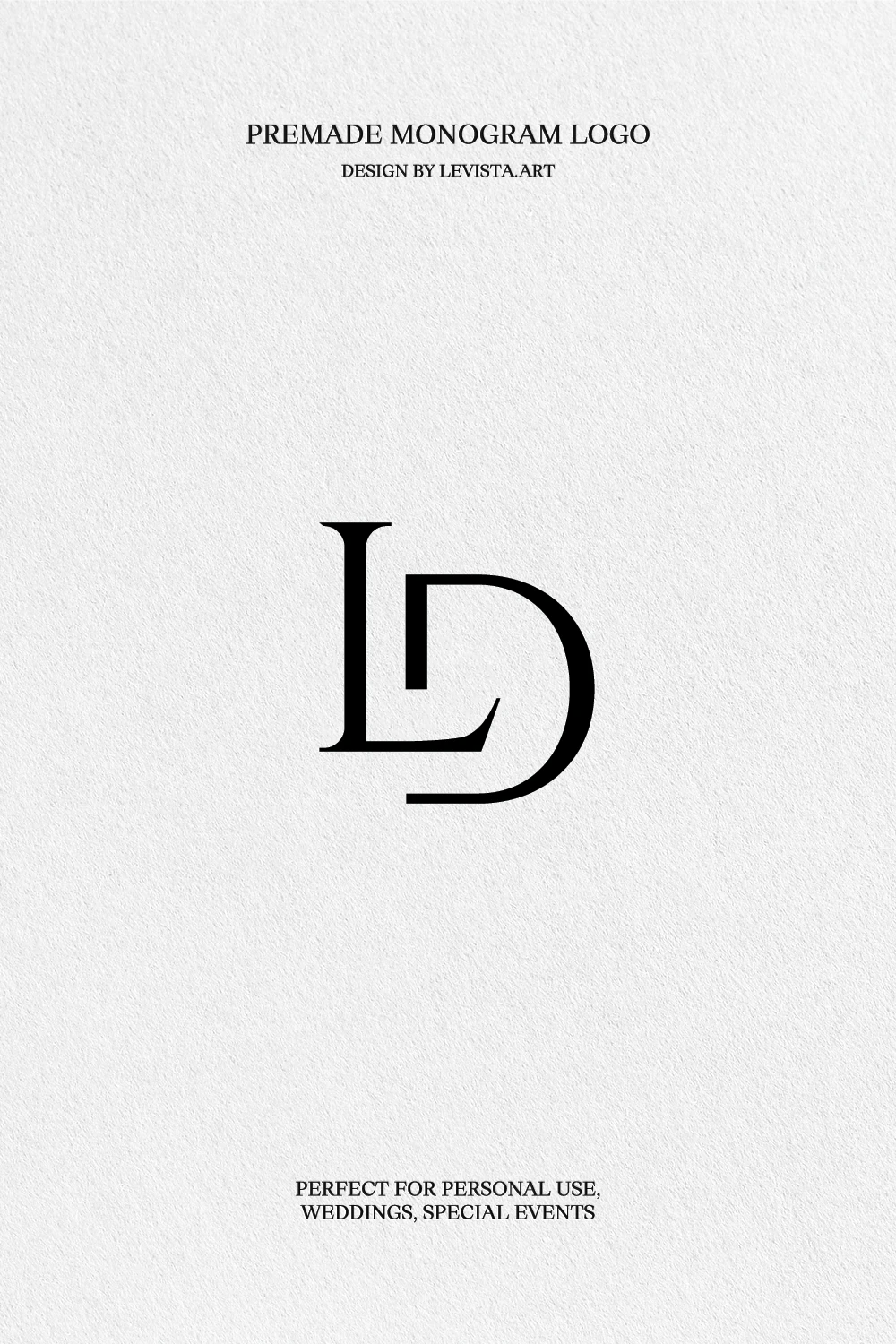 LD Premade Monogram logo design for wedding