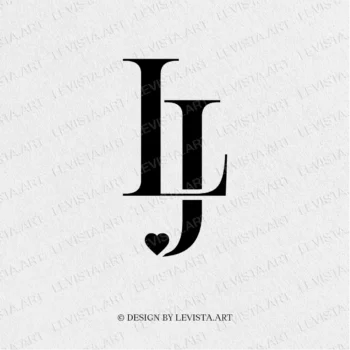 LJ Ready-made monogram logo for wedding, busi