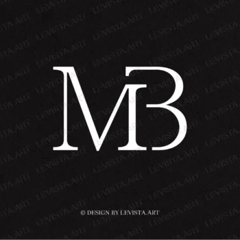 MB Premade monogram logo for wedding, business LY