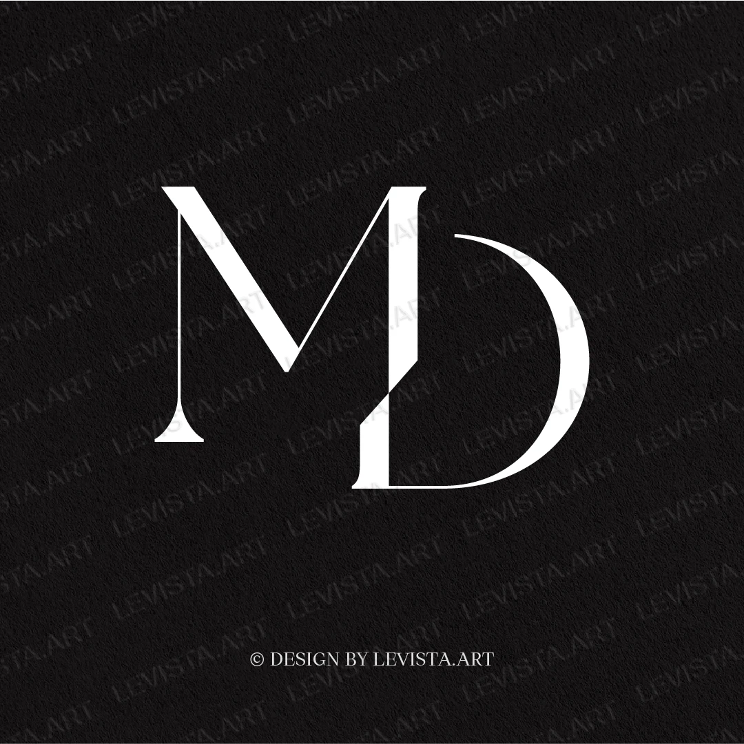 MD Premade monogram logo for wedding, business