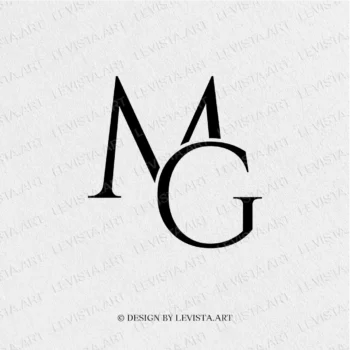 MG Ready-made monogram logo for wedding, business