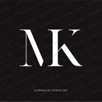 MK Premade monogram logo for wedding, business