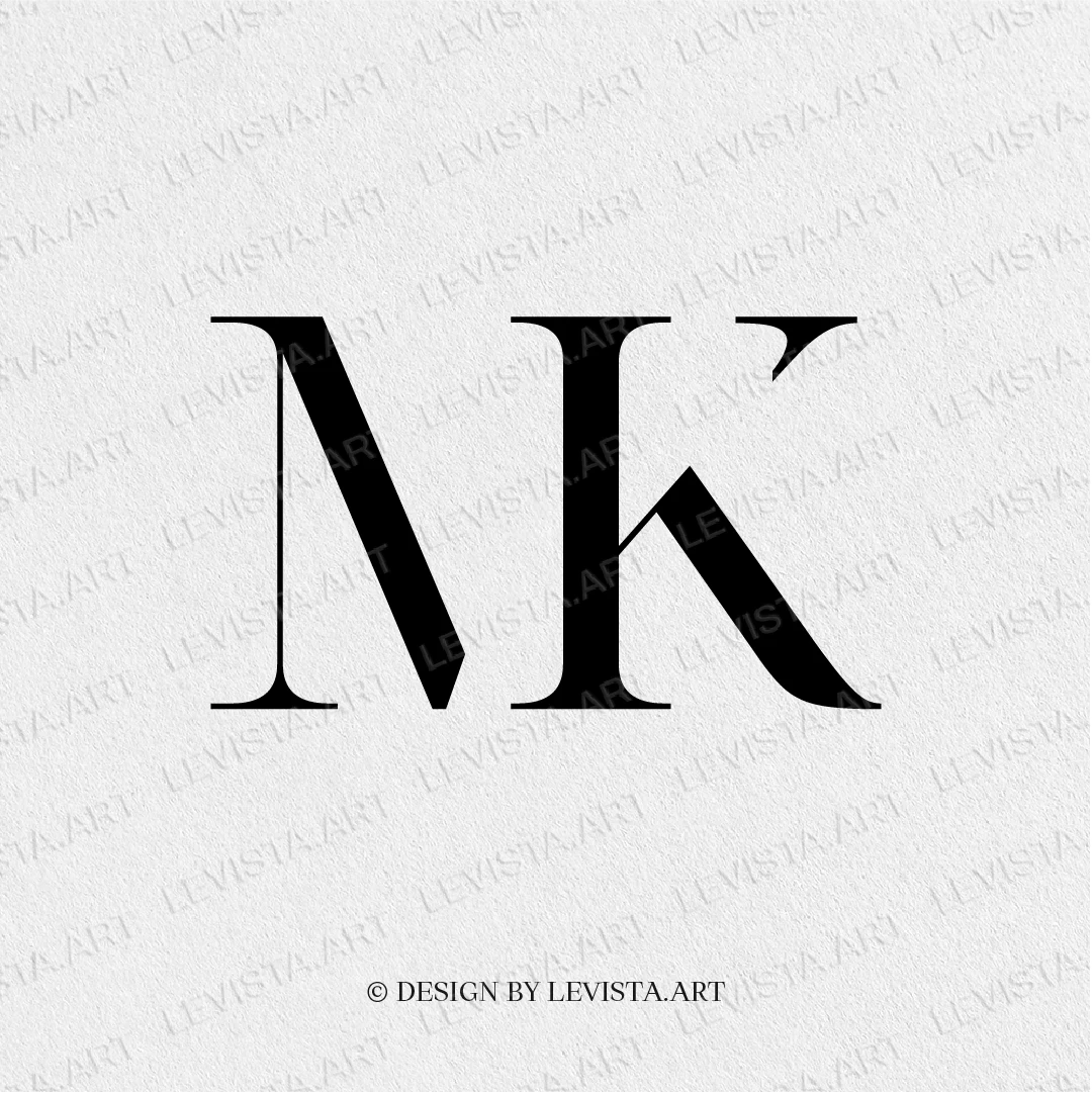 MK Ready-made monogram logo for wedding, business