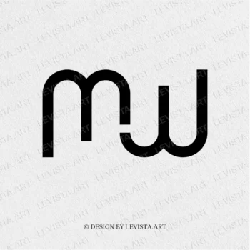 MW Ready-made monogram logo for wedding, business