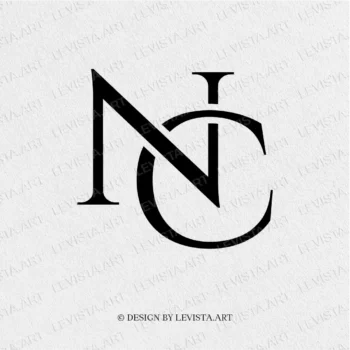 NC Ready-made monogram logo for wedding, business