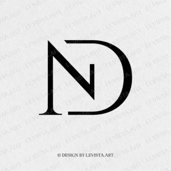 ND Ready-made monogram logo for wedding, business