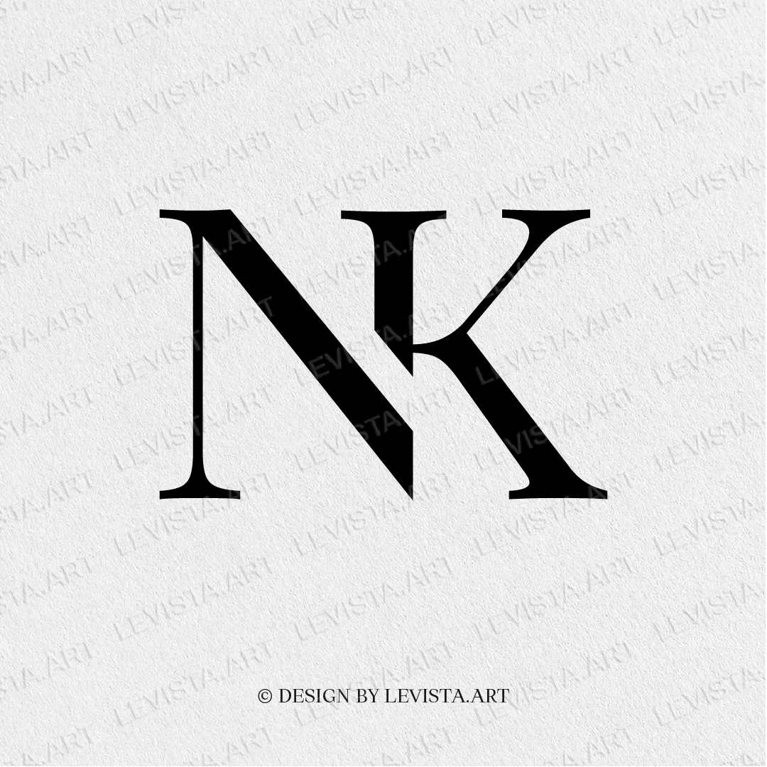 NK Ready-made monogram logo for wedding, business