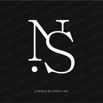 NS Premade monogram logo for wedding, business