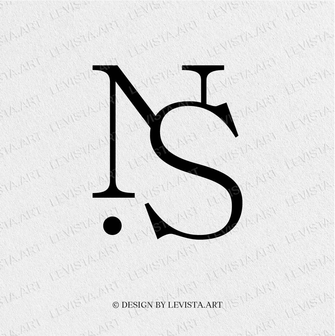 NS Ready-made monogram logo for wedding, business