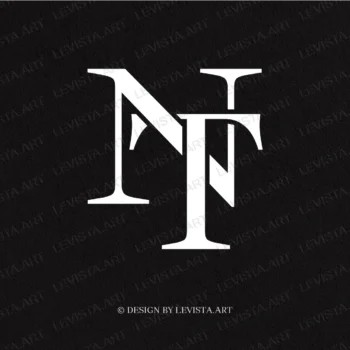 NT Premade monogram logo for wedding, business