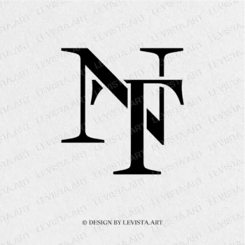 NT Ready-made monogram logo for wedding, business