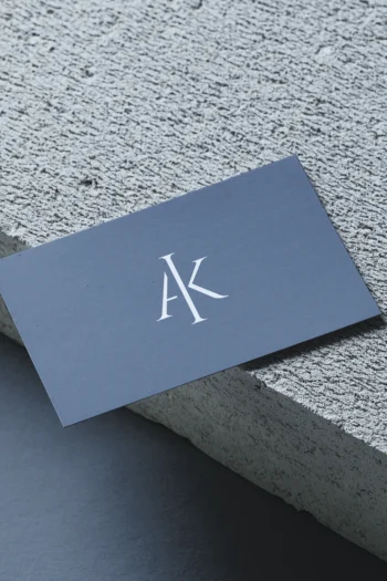 Premade A+K Monogram logo design for wedding