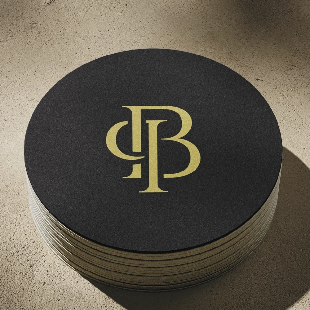 Premade BP Monogram logo design for wedding