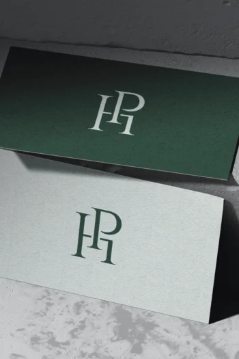 Premade HP Monogram logo design for wedding