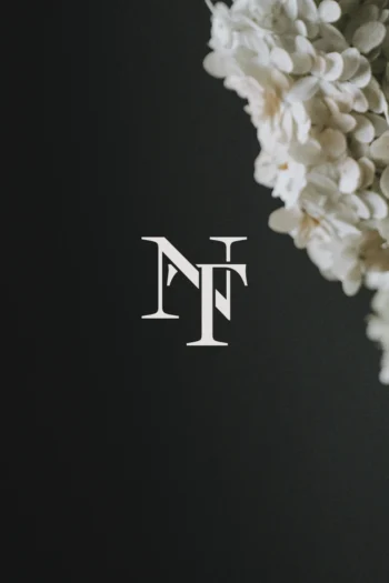 Premade NT Monogram logo design for wedding