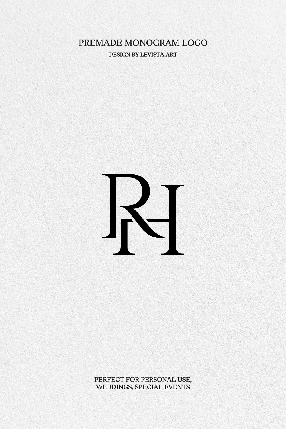 RH Premade Monogram logo design for wedding