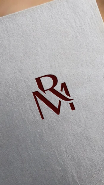 R+M Monogram logo for wedding