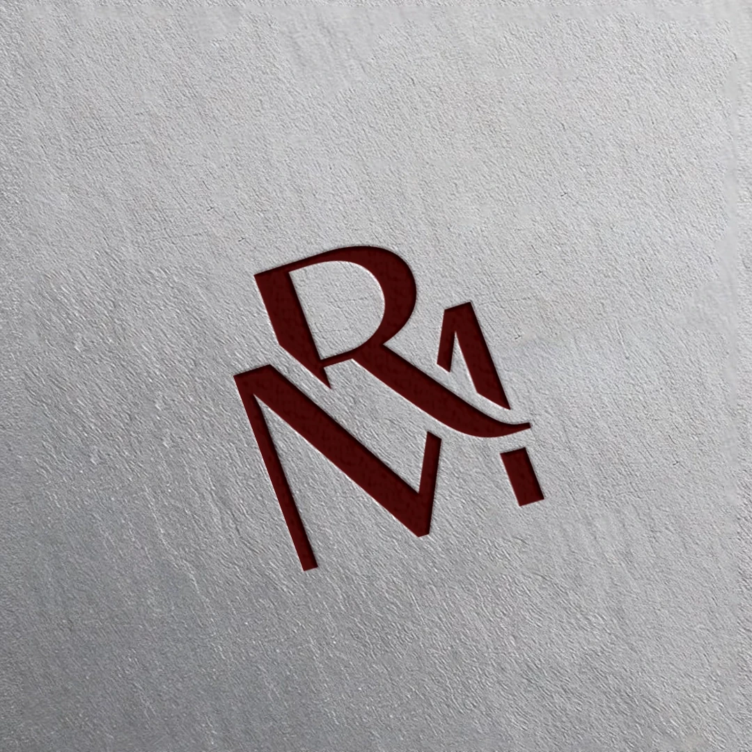 R+M Monogram logo for wedding
