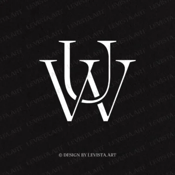 UW or WU Premade monogram logo for wedding, business