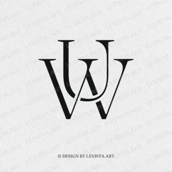 UW or WU Ready-made monogram logo for wedding, business