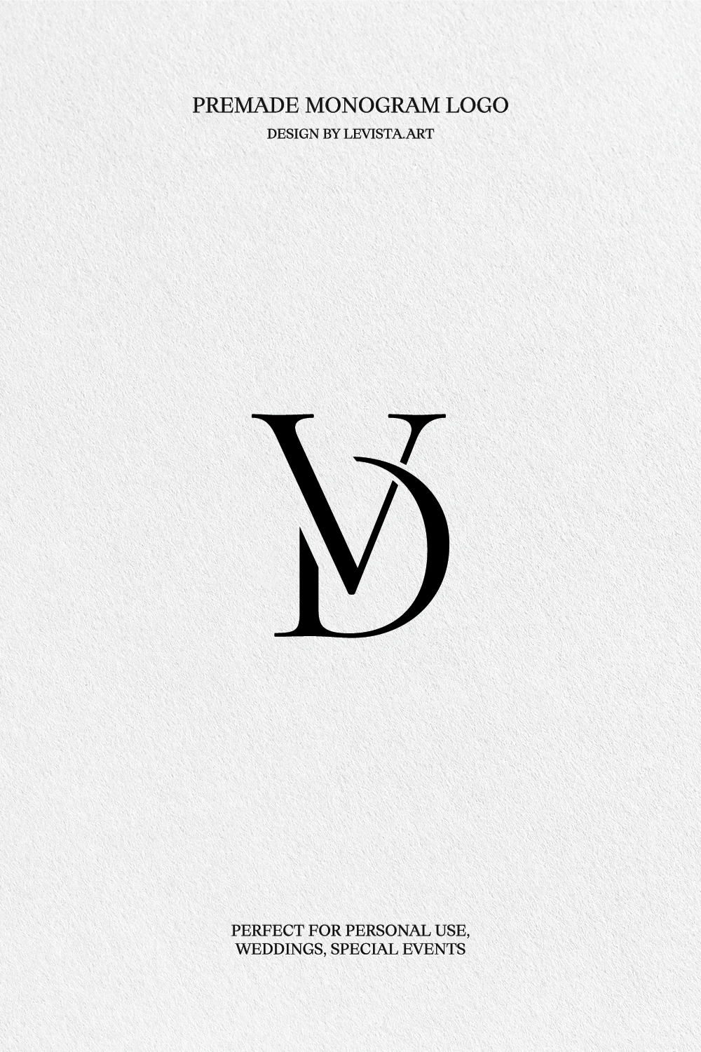 VD Premade Monogram logo design for wedding