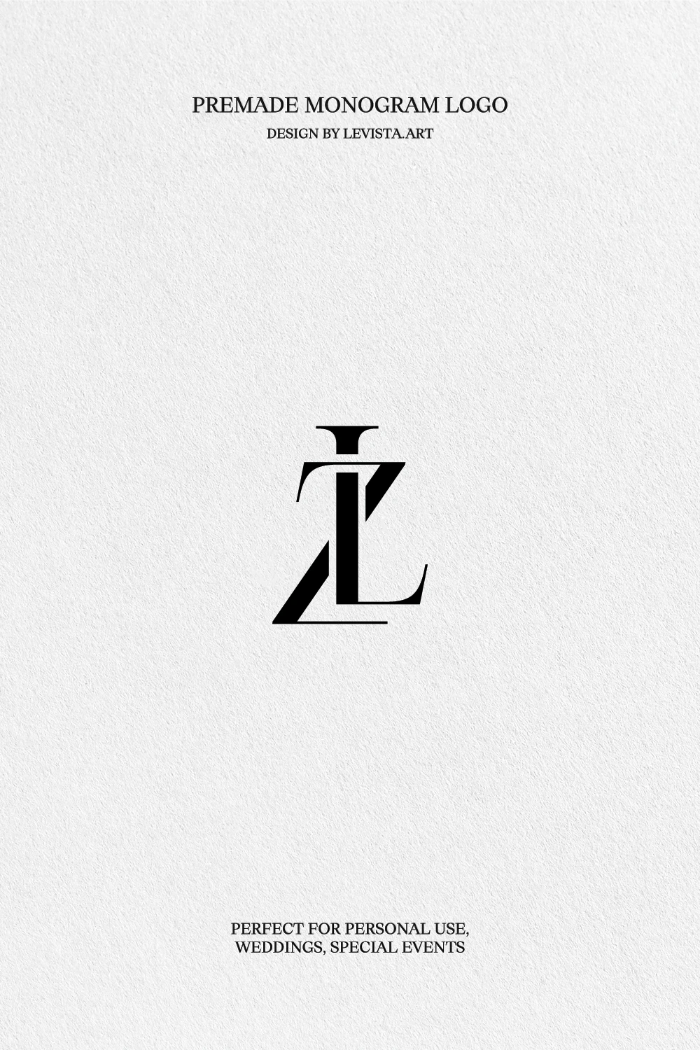 ZL Premade Monogram logo design for wedding