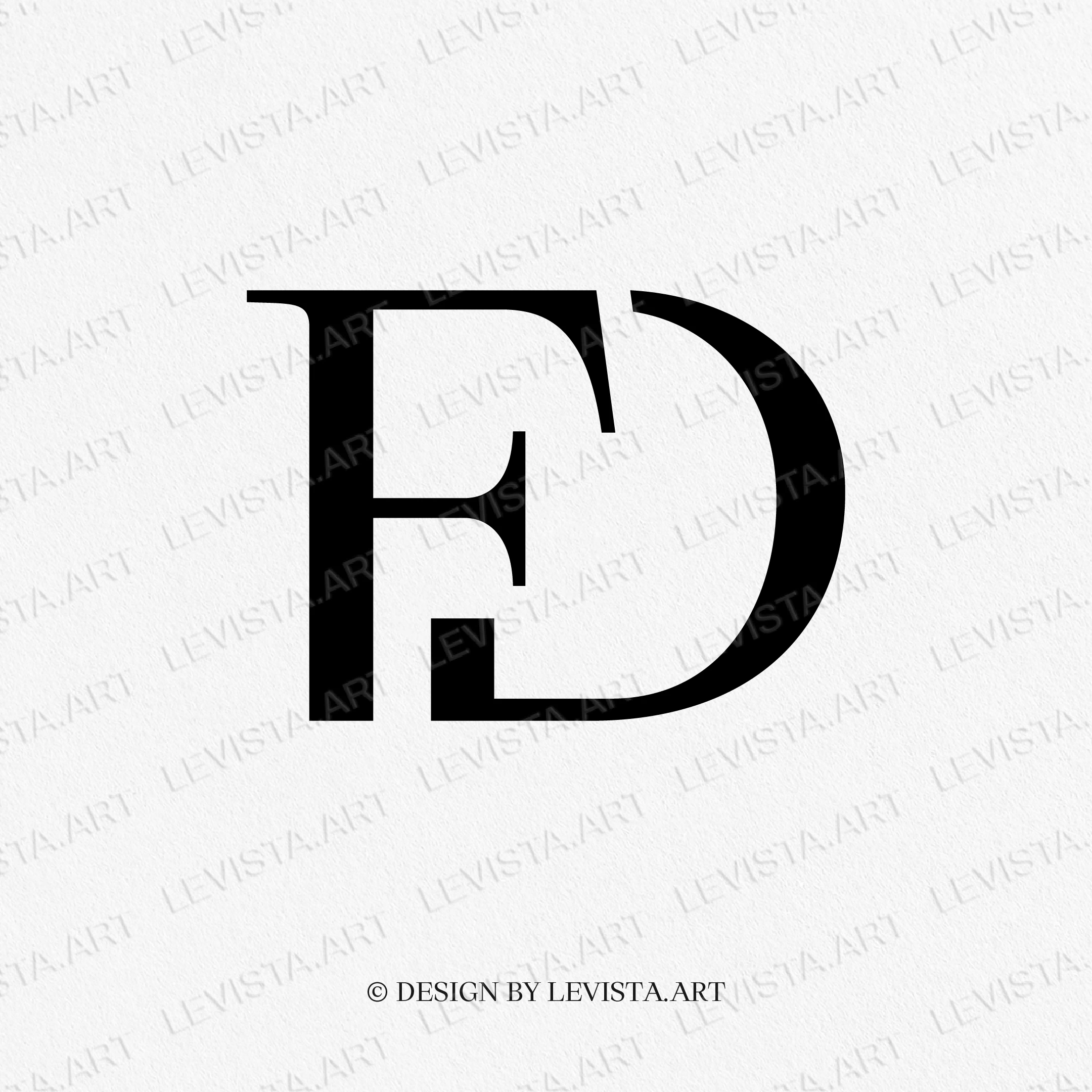 FD Raedy-made monogram logo for wedding, business