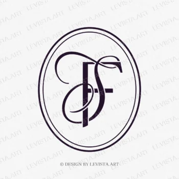 FS, FS Initials Raedy-made monogram logo for wedding, business in frame