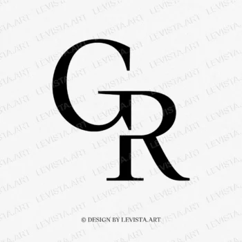 GR ready-made monogram logo for wedding, business