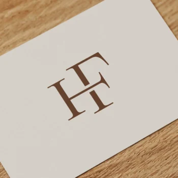 HF Monogram business card