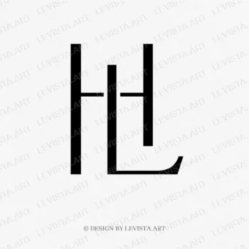 HL, LH Initials raedy-made monogram logo for wedding, business