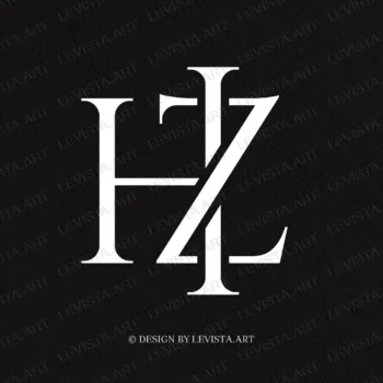 HZ Premade monogram logo for wedding, business