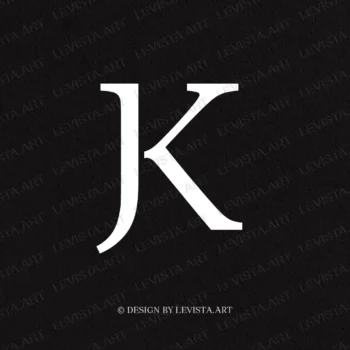 JK JK Premade monogram logo for wedding business