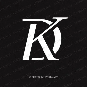 KD DK Premade monogram logo for wedding business