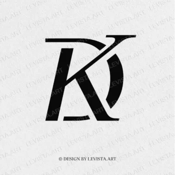 K+D D+K Ready-made monogram logo for wedding, business