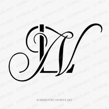 LN, NL Initials raedy-made monogram logo for wedding, business