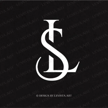 LS SL Premade monogram logo for wedding, business