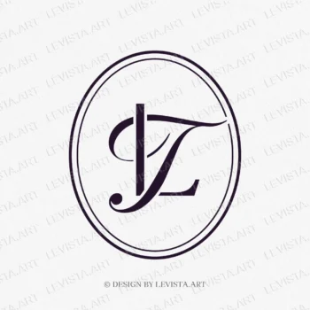 LT, TL Initials Raedy-made monogram logo for wedding, business in frame