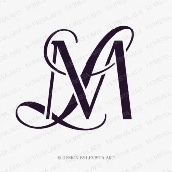 ML, LM Initials ready-made monogram logo for wedding, business