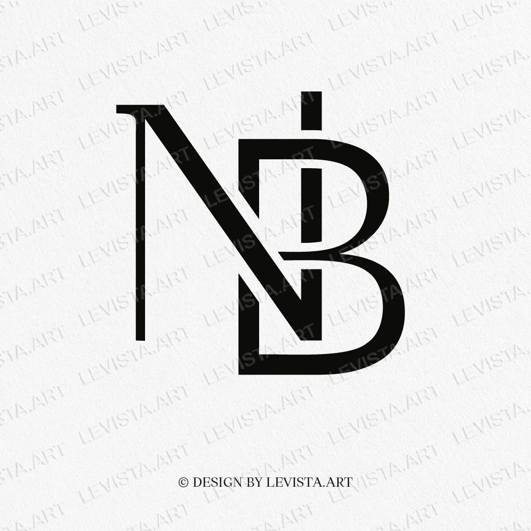 NB Raedy-made monogram logo for wedding, business