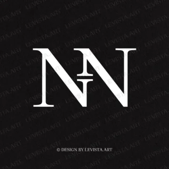 NN Premade monogram logo for wedding business